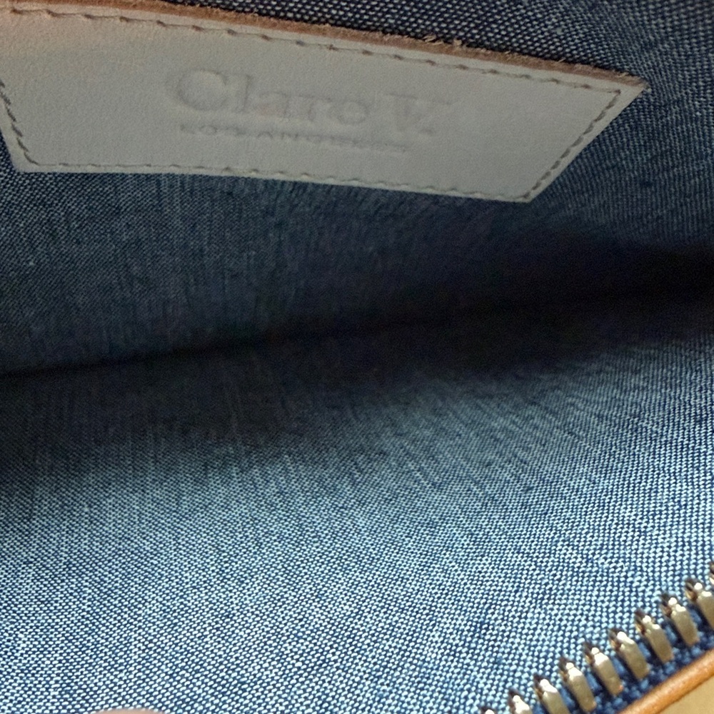 Clare V Paco Dog Flat Clutch Leather Pouch - Picture 5 of 5
